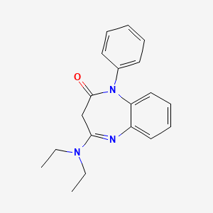 molecular formula C19H21N3O B14519249 4-(Diethylamino)-1-phenyl-1,3-dihydro-2H-1,5-benzodiazepin-2-one CAS No. 62537-71-7