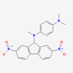 molecular formula C22H20N4O4 B14519290 N~1~-(2,7-Dinitro-9H-fluoren-9-yl)-N~1~,N~4~,N~4~-trimethylbenzene-1,4-diamine CAS No. 62799-39-7