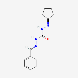 molecular formula C13H16N4O B14519328 2-Benzylidene-N'-cyclopentylidenehydrazine-1-carbohydrazide CAS No. 62692-90-4