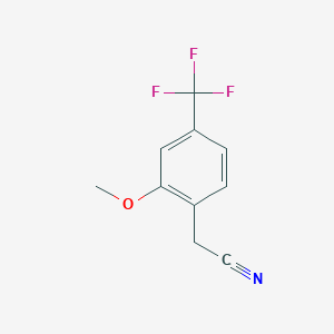 molecular formula C10H8F3NO B1451934 2-Methoxy-4-(trifluoromethyl)phenylacetonitrile CAS No. 1017779-20-2