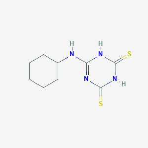 molecular formula C9H14N4S2 B14519355 6-(cyclohexylamino)-1H-1,3,5-triazine-2,4-dithione CAS No. 63073-57-4