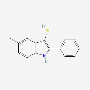 molecular formula C15H13NS B14519394 5-Methyl-2-phenyl-1H-indole-3-thiol CAS No. 62663-35-8