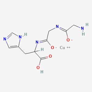 copper;2-amino-N-[2-[1-carboxy-2-(1H-imidazol-5-yl)ethyl]imino-2-oxidoethyl]ethanimidate