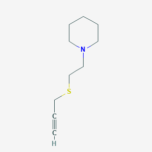 molecular formula C10H17NS B14519419 1-{2-[(Prop-2-yn-1-yl)sulfanyl]ethyl}piperidine CAS No. 62620-15-9