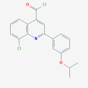 molecular formula C19H15Cl2NO2 B1451942 8-Chloro-2-(3-isopropoxyphenyl)quinoline-4-carbonyl chloride CAS No. 1160263-83-1