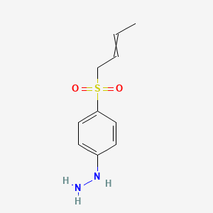 molecular formula C10H14N2O2S B14519426 [4-(But-2-ene-1-sulfonyl)phenyl]hydrazine CAS No. 62453-95-6