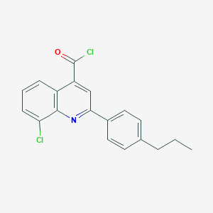molecular formula C19H15Cl2NO B1451943 8-Chloro-2-(4-propylphenyl)quinoline-4-carbonyl chloride CAS No. 1160256-06-3