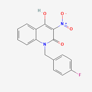 1-[(4-Fluorophenyl)methyl]-4-hydroxy-3-nitroquinolin-2(1H)-one