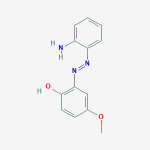 molecular formula C13H13N3O2 B14519487 6-[2-(2-Aminophenyl)hydrazinylidene]-4-methoxycyclohexa-2,4-dien-1-one CAS No. 62419-53-8