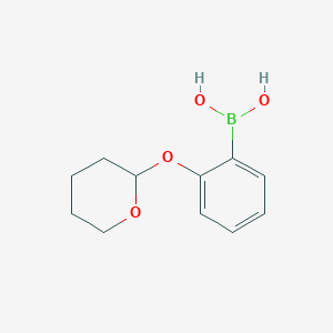 molecular formula C11H15BO4 B1451950 2-(四氢吡喃-2-氧基)苯硼酸 CAS No. 502159-01-5
