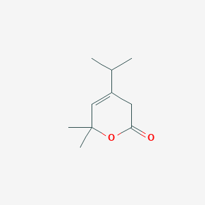 molecular formula C10H16O2 B14519524 6,6-Dimethyl-4-(propan-2-yl)-3,6-dihydro-2H-pyran-2-one CAS No. 62687-42-7