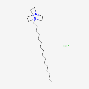 molecular formula C22H45ClN2 B14519542 1-Hexadecyl-1,4-diazabicyclo[2.2.2]octan-1-ium chloride CAS No. 62634-15-5