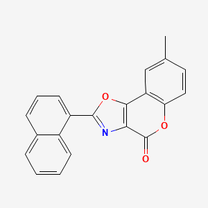 4H-[1]Benzopyrano[3,4-d]oxazol-4-one, 8-methyl-2-(1-naphthalenyl)-