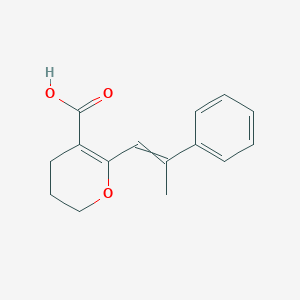 6-(2-Phenylprop-1-en-1-yl)-3,4-dihydro-2H-pyran-5-carboxylic acid