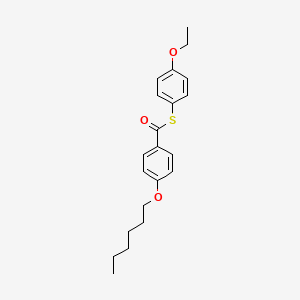 molecular formula C21H26O3S B14519611 S-(4-Ethoxyphenyl) 4-(hexyloxy)benzene-1-carbothioate CAS No. 62525-81-9