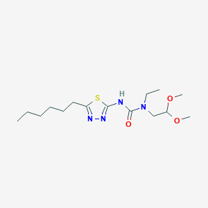 N-(2,2-Dimethoxyethyl)-N-ethyl-N'-(5-hexyl-1,3,4-thiadiazol-2-yl)urea