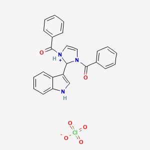 1,3-Dibenzoyl-2-(1H-indol-3-yl)-2,3-dihydro-1H-imidazol-1-ium perchlorate