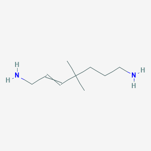 4,4-Dimethylhept-2-ene-1,7-diamine