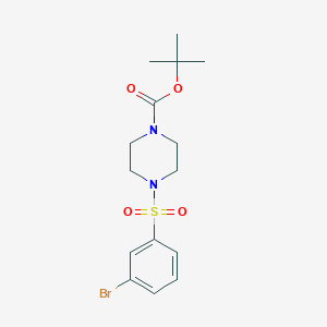 molecular formula C15H21BrN2O4S B1451975 4-(3-Bromo-benzenesulfonyl)-piperazine-1-carboxylic acid tert-butyl ester CAS No. 937014-80-7