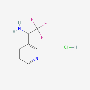 molecular formula C7H8ClF3N2 B1451976 2,2,2-Trifluoro-1-(pyridin-3-yl)ethanamine hydrochloride CAS No. 1138011-22-9
