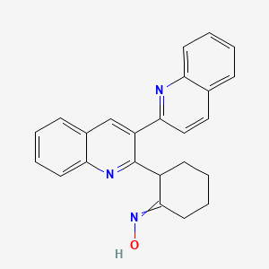 molecular formula C24H21N3O B14519784 N-[2-([2,3'-Biquinolin]-2'-yl)cyclohexylidene]hydroxylamine CAS No. 62738-01-6