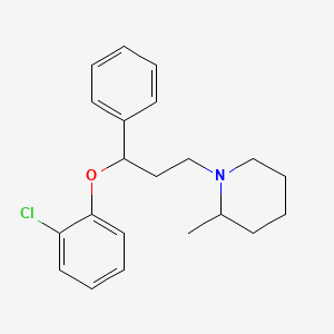 molecular formula C21H26ClNO B14519794 1-[3-(2-Chlorophenoxy)-3-phenylpropyl]-2-methylpiperidine CAS No. 62663-48-3