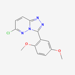 molecular formula C13H11ClN4O2 B1451982 6-氯-3-(2,5-二甲氧基苯基)[1,2,4]三唑并[4,3-b]哒嗪 CAS No. 1172617-42-3
