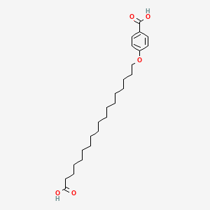 molecular formula C25H40O5 B14519821 4-[(17-Carboxyheptadecyl)oxy]benzoic acid CAS No. 62454-75-5