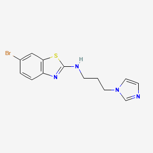 molecular formula C13H13BrN4S B1451985 N-(3-(1H-imidazol-1-yl)propyl)-6-bromobenzo[d]thiazol-2-amine CAS No. 1206992-97-3