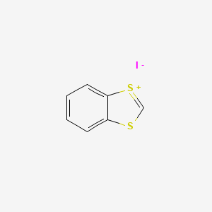 molecular formula C7H5IS2 B14519886 1,3-Benzodithiol-1-ium iodide CAS No. 62432-95-5