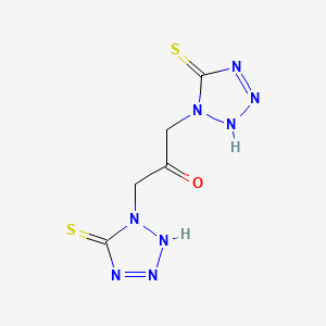 1,3-Bis(5-sulfanylidene-2,5-dihydro-1H-tetrazol-1-yl)propan-2-one