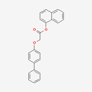 molecular formula C24H18O3 B14519929 Acetic acid, ([1,1'-biphenyl]-4-yloxy)-, 1-naphthalenyl ester CAS No. 62952-01-6