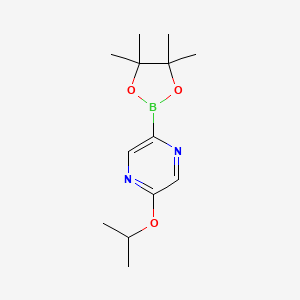 molecular formula C13H21BN2O3 B1451993 5-(Isopropoxy)pyrazine-2-boronic acid pinacol ester CAS No. 1309981-65-4