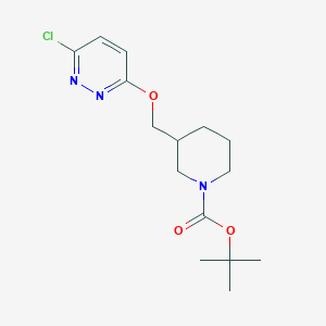 molecular formula C15H22ClN3O3 B1451994 3-(6-Chloro-pyridazin-3-yloxymethyl)-piperidine-1-carboxylic acid tert-butyl ester CAS No. 939986-58-0