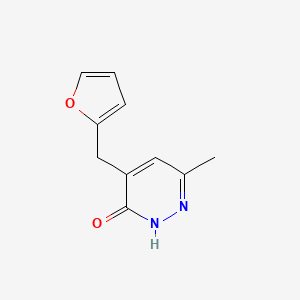 molecular formula C10H10N2O2 B1452001 4-(2-Furylmethyl)-6-methylpyridazin-3(2H)-one CAS No. 1160264-07-2