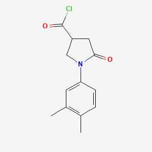 molecular formula C13H14ClNO2 B1452003 1-(3,4-Dimethylphenyl)-5-oxo-3-pyrrolidinecarbonyl chloride CAS No. 1105195-49-0
