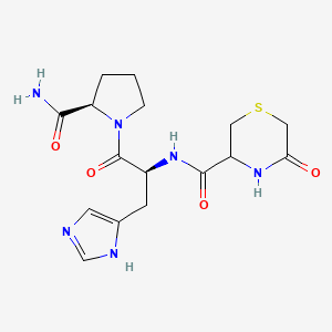 molecular formula C16H22N6O4S B14520054 N-(5-Oxothiomorpholine-3-carbonyl)-L-histidyl-D-prolinamide CAS No. 62414-29-3