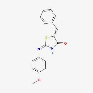 4(5H)-Thiazolone, 2-[(4-methoxyphenyl)amino]-5-(phenylmethylene)-