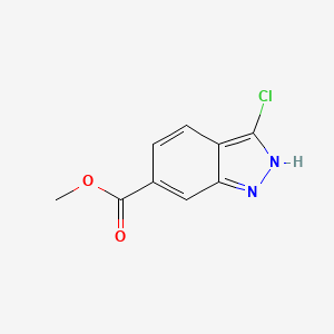 molecular formula C9H7ClN2O2 B1452010 3-氯-1H-吲唑-6-甲酸甲酯 CAS No. 1086391-18-5