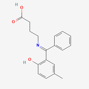 4-{[(3-Methyl-6-oxocyclohexa-2,4-dien-1-ylidene)(phenyl)methyl]amino}butanoic acid