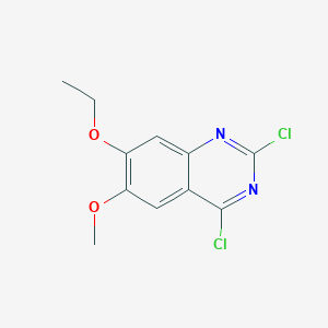 molecular formula C11H10Cl2N2O2 B14520117 2,4-Dichloro-7-ethoxy-6-methoxyquinazoline CAS No. 62484-32-6