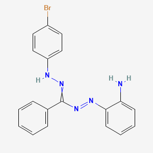 2-[(E)-{[2-(4-Bromophenyl)hydrazinylidene](phenyl)methyl}diazenyl]aniline