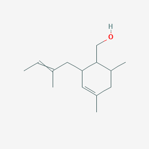 [4,6-Dimethyl-2-(2-methylbut-2-en-1-yl)cyclohex-3-en-1-yl]methanol