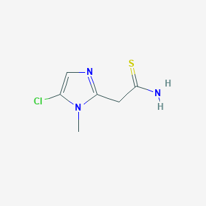 molecular formula C6H8ClN3S B1452017 2-(5-chloro-1-methyl-1H-imidazol-2-yl)ethanethioamide CAS No. 1211349-15-3