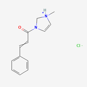 1-Methyl-3-(3-phenylacryloyl)-2,3-dihydro-1H-imidazol-1-ium chloride