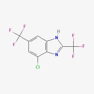 molecular formula C9H3ClF6N2 B1452020 7-Chloro-2,5-bis(trifluoromethyl)benzimidazole CAS No. 1209789-75-2