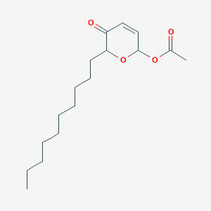 6-Decyl-5-oxo-5,6-dihydro-2H-pyran-2-yl acetate