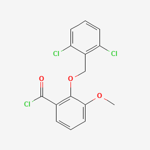 molecular formula C15H11Cl3O3 B1452025 2-[(2,6-Dichlorobenzyl)oxy]-3-methoxybenzoyl chloride CAS No. 1160251-01-3