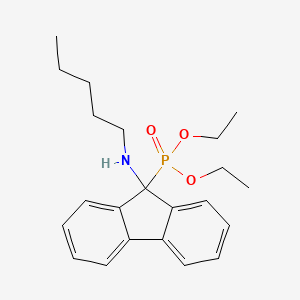 molecular formula C22H30NO3P B14520251 Diethyl [9-(pentylamino)-9H-fluoren-9-yl]phosphonate CAS No. 62614-11-3