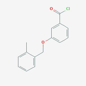 molecular formula C15H13ClO2 B1452026 3-[(2-Methylbenzyl)oxy]benzoyl chloride CAS No. 1160259-95-9